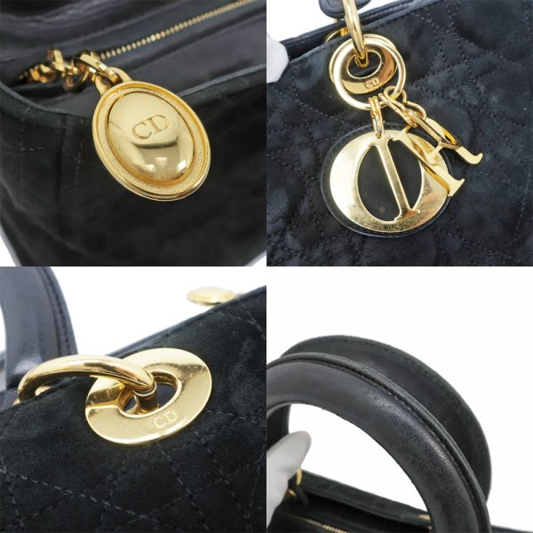 7 Christian Dior Handbag Suede Black