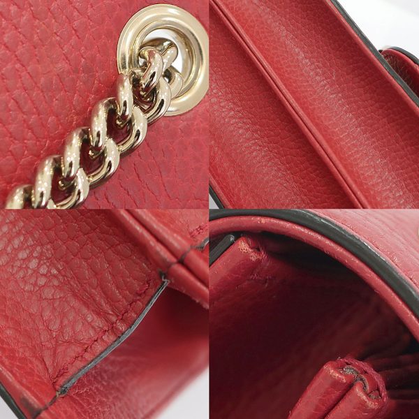 7 Gucci Chain Shoulder Bag Interlocking GG Red