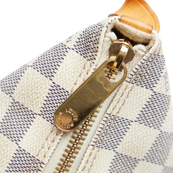 7 Louis Vuitton Damier Azur Saleya PM Tote White Leather