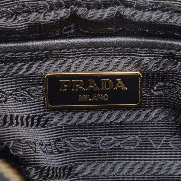 7 Prada Ribbon Crossbody Shoulder Bag Black Nylon