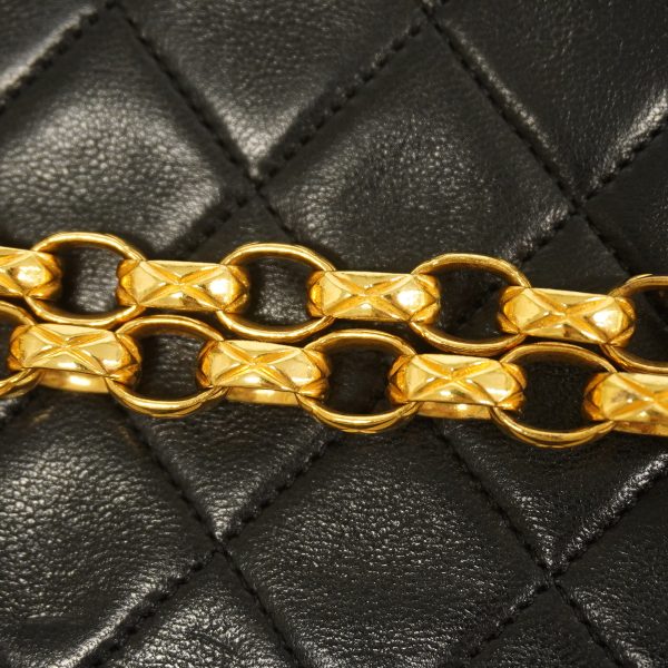 8 Chanel Shoulder Bag Mini Matelasse Chain Lambskin Black