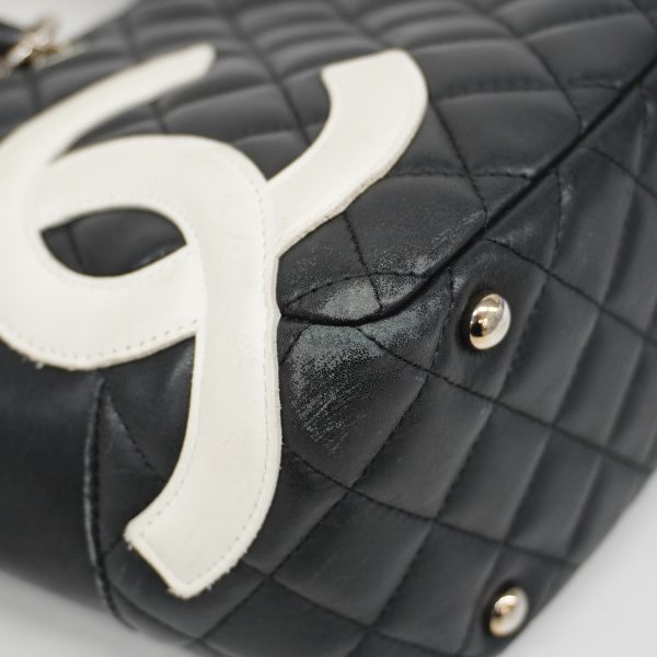 8 Chanel Handbag Cambon Line Leather Black