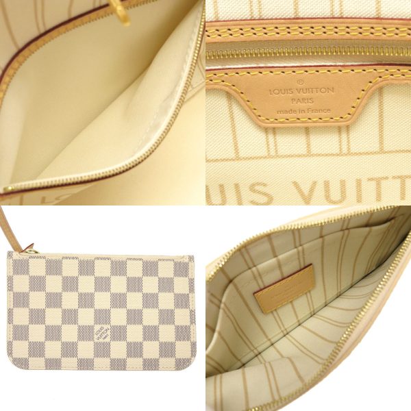 8 Louis Vuitton Damier Azur Neverfull PM Tote Bag White