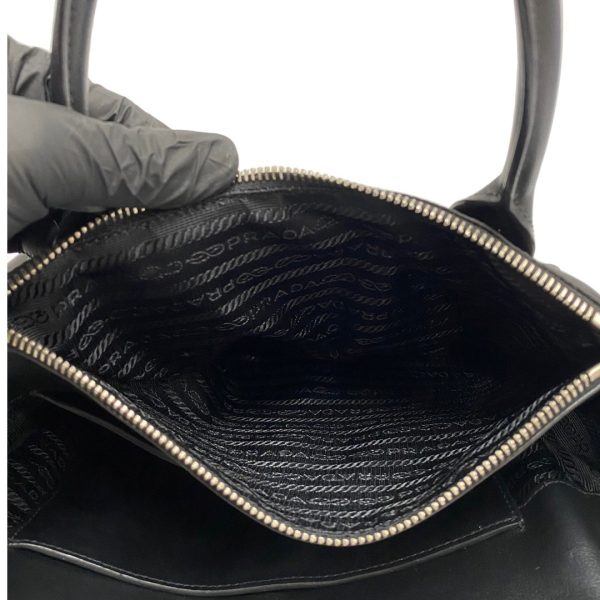 8 Prada Concept Bag Nylon Leather Genuine Leather Mini Black