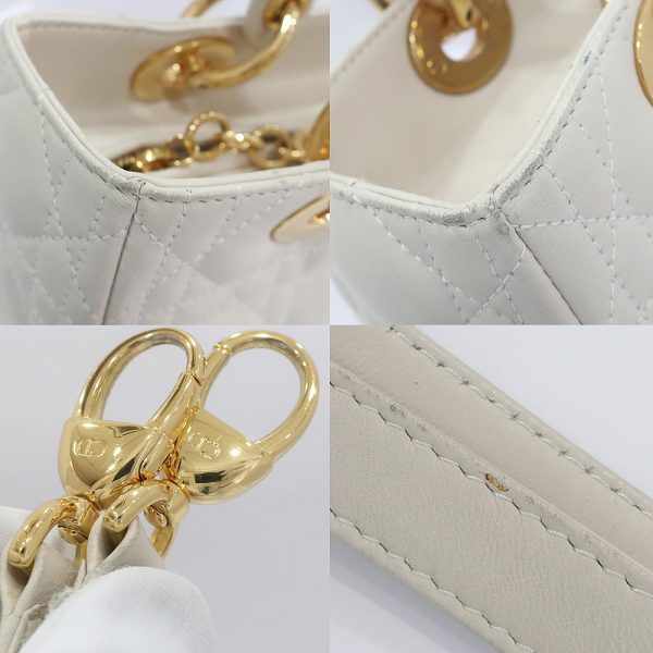 8 Christian Dior Cannage Stitch Lambskin White