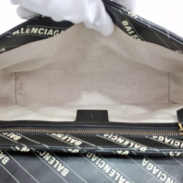 8 Gucci Balenciaga Shoulder Bag GG Marmont Hacker Black