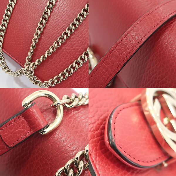 8 Gucci Chain Shoulder Bag Interlocking GG Red