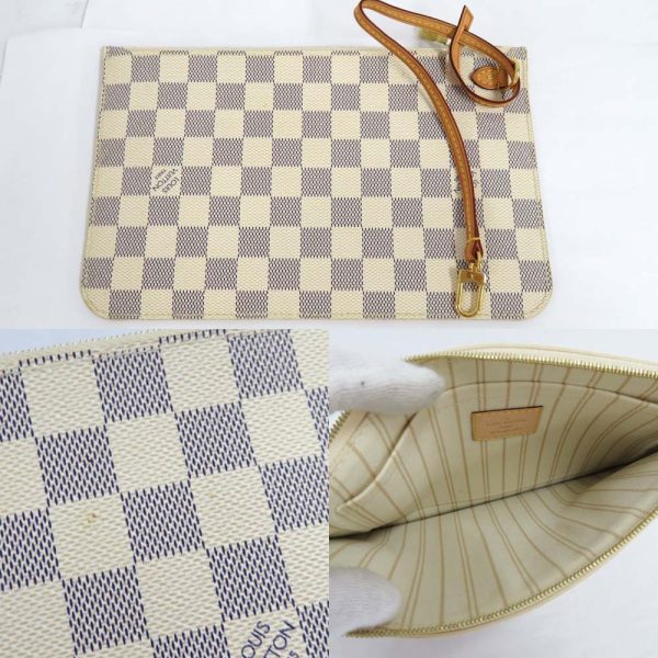 8 Louis Vuitton Neverfull MM Damier Azur Beige