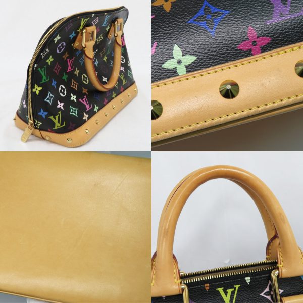 8 Louis Vuitton Alma Monogram Multicolor Handbag Noir Black