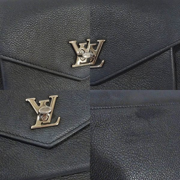 8 Louis Vuitton Pochette LockMe Chain Shoulder Bag Black