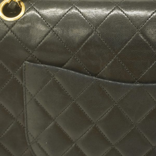 9 Chanel Matelasse W Flap W Chain Lambskin Black