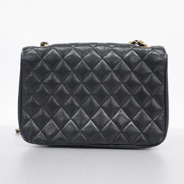 9 Chanel Shoulder Bag Matelasse Chain Lambskin Black