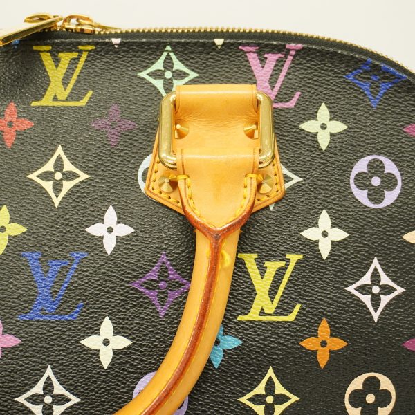 9 Louis Vuitton Handbag Monogram Multicolor Alma Noir Back