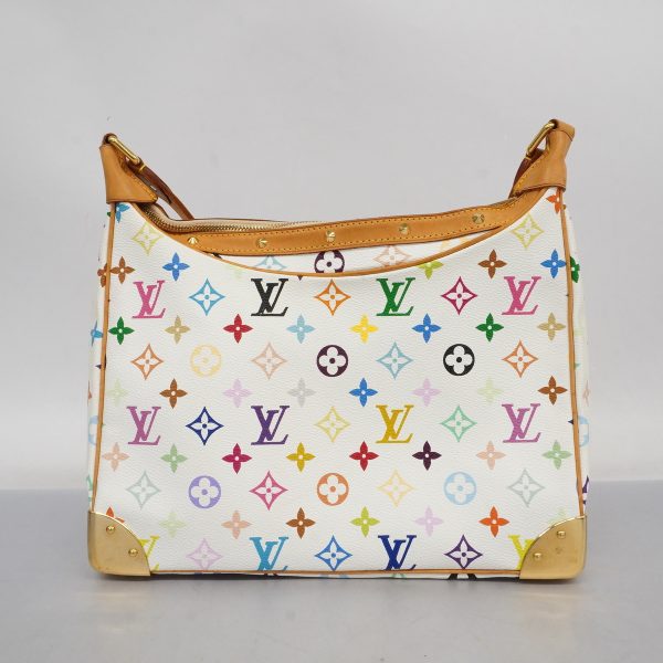 9 Louis Vuitton Boulogne Shoulder Bag Monogram Multicolor White