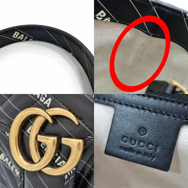 9 Gucci Balenciaga Shoulder Bag GG Marmont Hacker Black