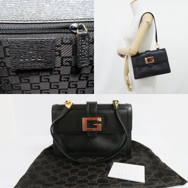 9 Gucci G Logo Shoulder Bag Black