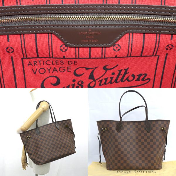 9 Louis Vuitton Neverfull MM Damier Ebene Tote bag Brown