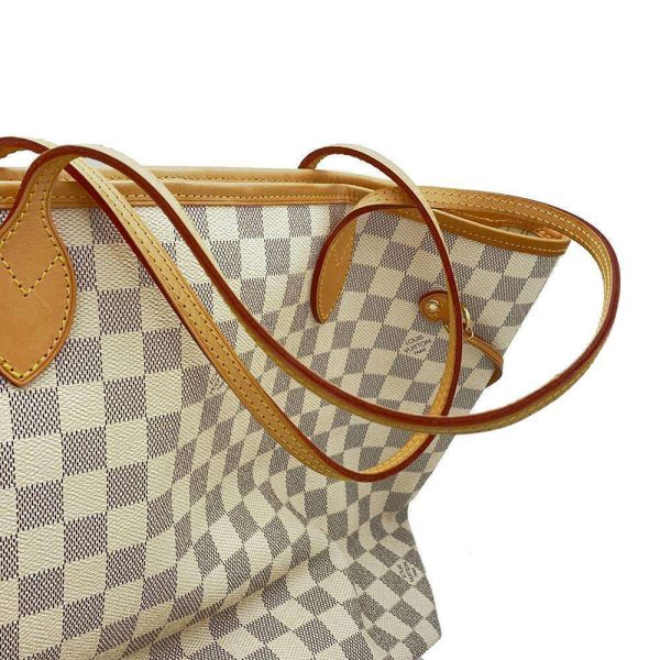 9 Louis Vuitton Tote Bag Damier Azur Neverfull MM Beige