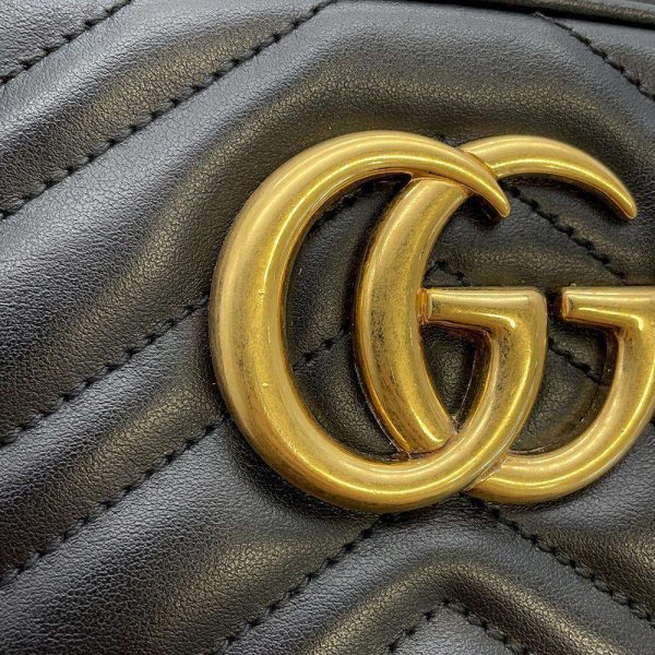 9 Gucci Shoulder Bag GG Marmont Quilted Small Black