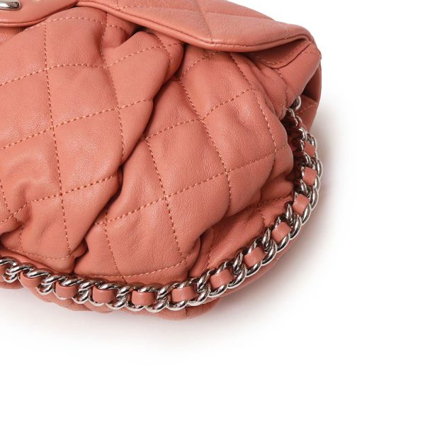 9 Chanel Matelasse Luxury Chain Around Crossbody Lambskin Leather Pink