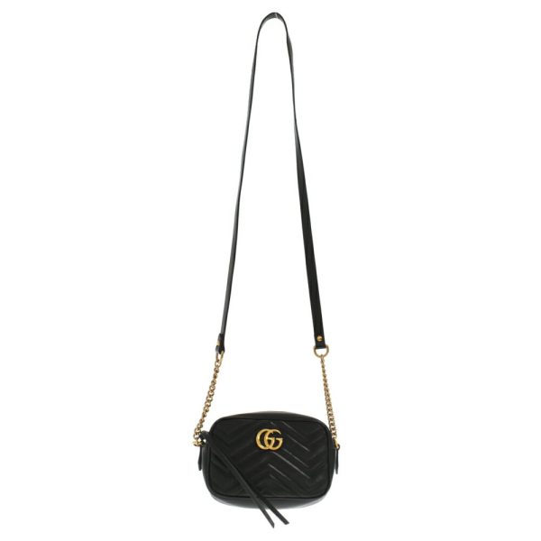 9223h150053 4 Gucci GG Marmont Quilted Leather Shoulder Bag Black