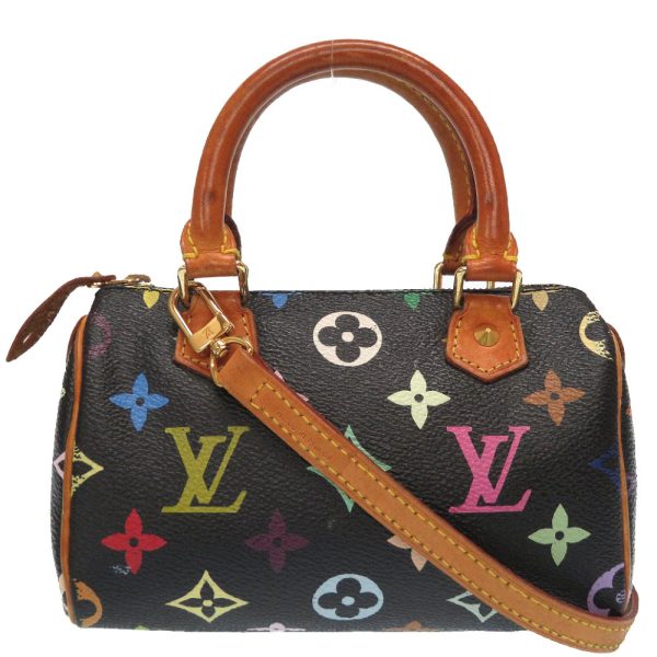 9e0284b5 1 Louis Vuitton Monogram Multicolor Mini Speedy Noir 2way Handbag Strap LV