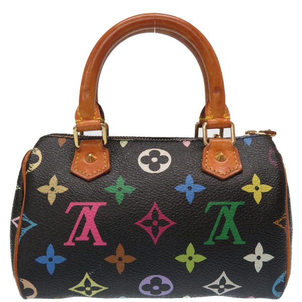 9e0284b5 2 Louis Vuitton Monogram Multicolor Mini Speedy Noir 2way Handbag Strap LV