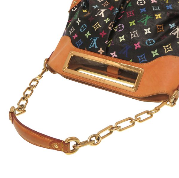 9j0142sgo5 4 Louis Vuitton Monogram Multicolor Judy GM Noir Shoulder Bag Black