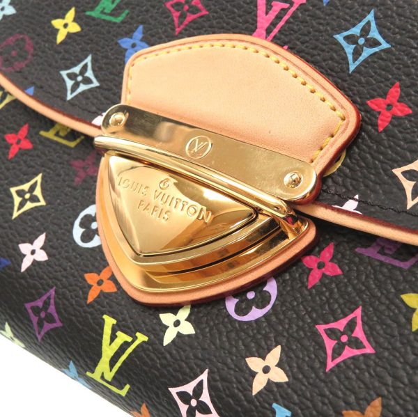 9k0134slz5 3 Louis Vuitton Monogram Multicolor Portefeuille Eugenie Noir Long Wallet Black LV