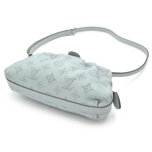 c241100039099 3 Louis Vuitton Scara Mini Monogram Mahina Shoulder Bag 2way Crossbody Pouch Light Blue