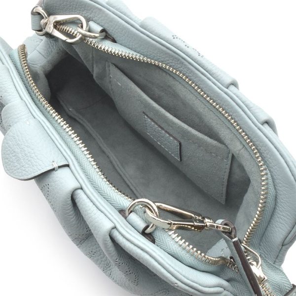 c241100039099 4 Louis Vuitton Scara Mini Monogram Mahina Shoulder Bag 2way Crossbody Pouch Light Blue