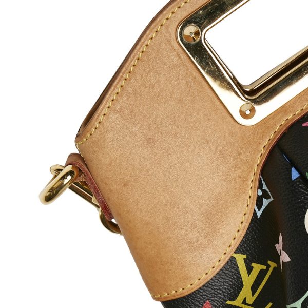 dkuaa9pxd9ycgglj 8 Louis Vuitton Monogram Judy PM Chain Handbag Shoulder 2way Noir PVC Leather