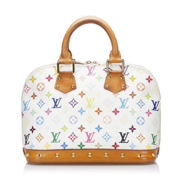 ew8u3crzk6btq6mt 3 Louis Vuitton Monogram Multicolor Alma PM Handbag Bronze White PVC Leather
