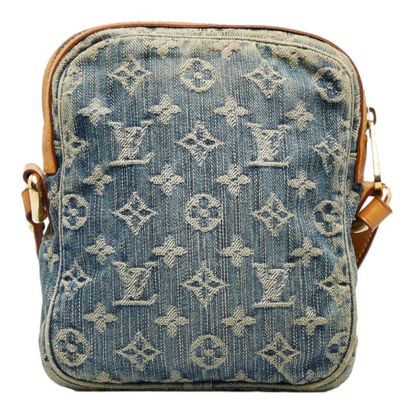 ew8u3crzk6btq6mt 3 Louis Vuitton Monogram Denim Shoulder Bag Camera Bag Blue Denim Leather