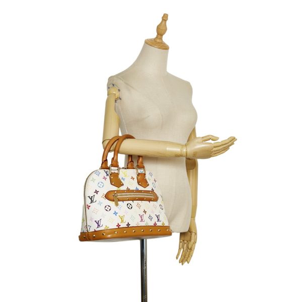 ew8u3crzk6btq6mt 8 Louis Vuitton Monogram Multicolor Alma PM Handbag Bronze White PVC Leather
