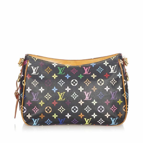 glj1glvsh044 3 Louis Vuitton Multicolor Lodge PM Black PVC Leather Shoulder Bag