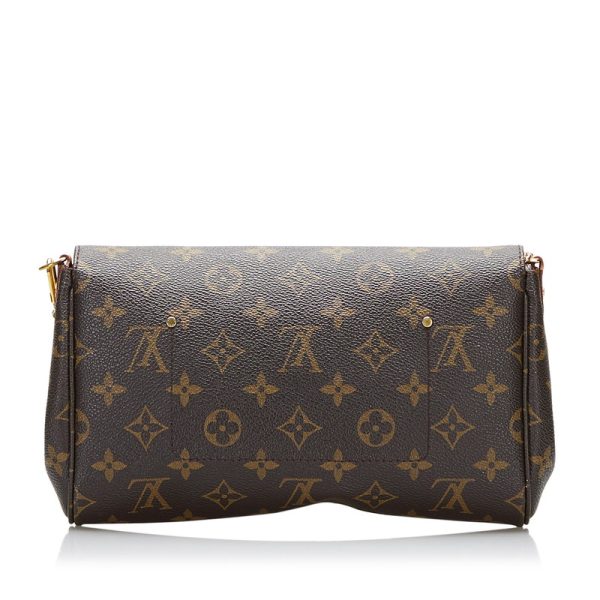 i9z8395x3yq46brd 3 Louis Vuitton Monogram Favorite PM Chain Shoulder Bag Brown PVC Leather