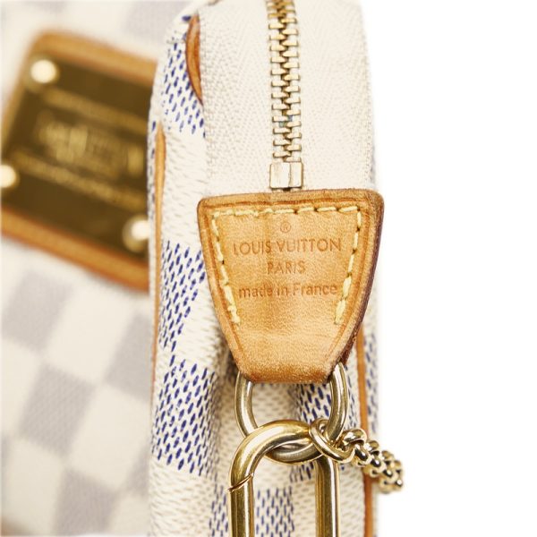 igopntf5l46xl3ha 6 Louis Vuitton Damier Azur Eva Chain Shoulder Handbag White PVC Leather