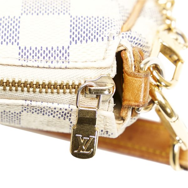 igopntf5l46xl3ha 8 Louis Vuitton Damier Azur Eva Chain Shoulder Handbag White PVC Leather