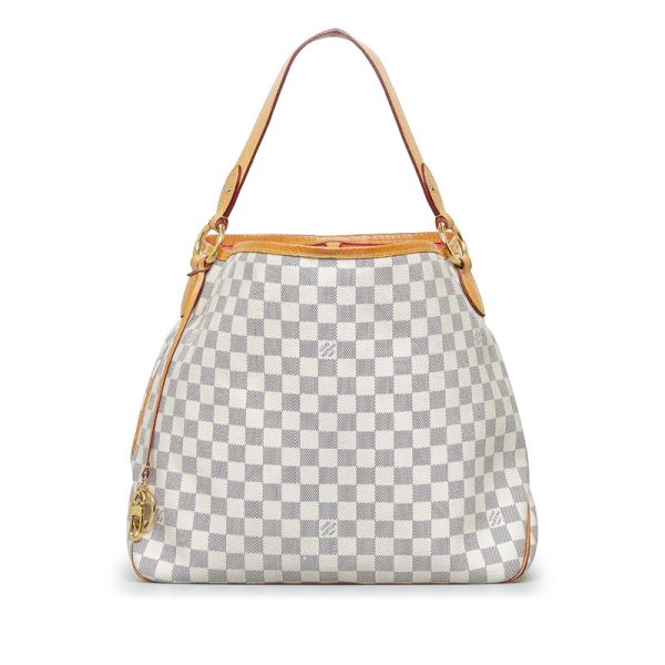 k4ifcq1z2wahg8yo 1 Louis Vuitton Damier Azur Delightful MM Shoulder Bag White PVC Leather