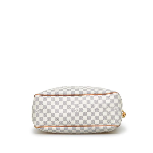 k4ifcq1z2wahg8yo 4 Louis Vuitton Damier Azur Delightful MM Shoulder Bag White PVC Leather