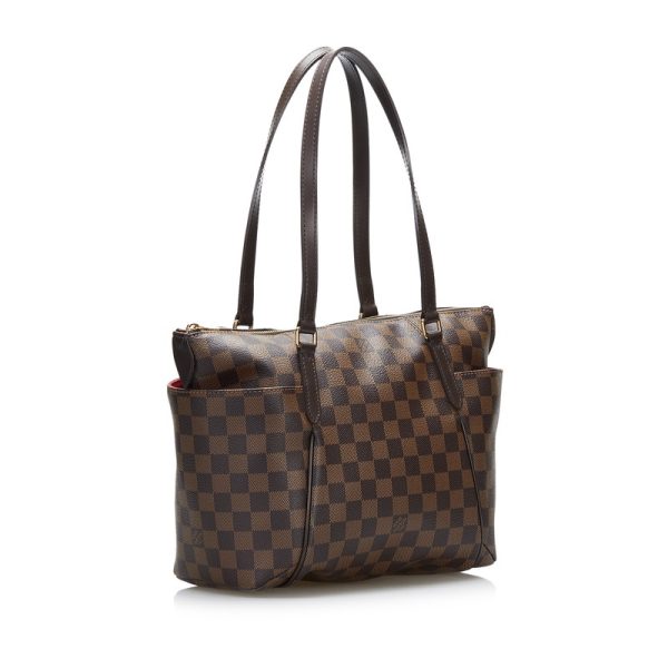 lcb32m3q7ka3bglz 2 Louis Vuitton Damier Totally PM Handbag Tote Bag Ebene Brown PVC Leather