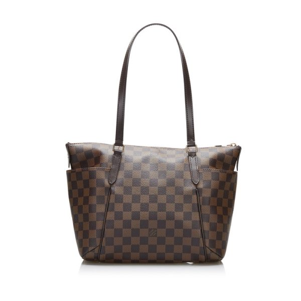 lcb32m3q7ka3bglz 3 Louis Vuitton Damier Totally PM Handbag Tote Bag Ebene Brown PVC Leather