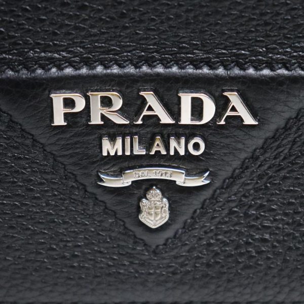 sb23 0714 38 718 Prada Leather Crossbody Bag Black