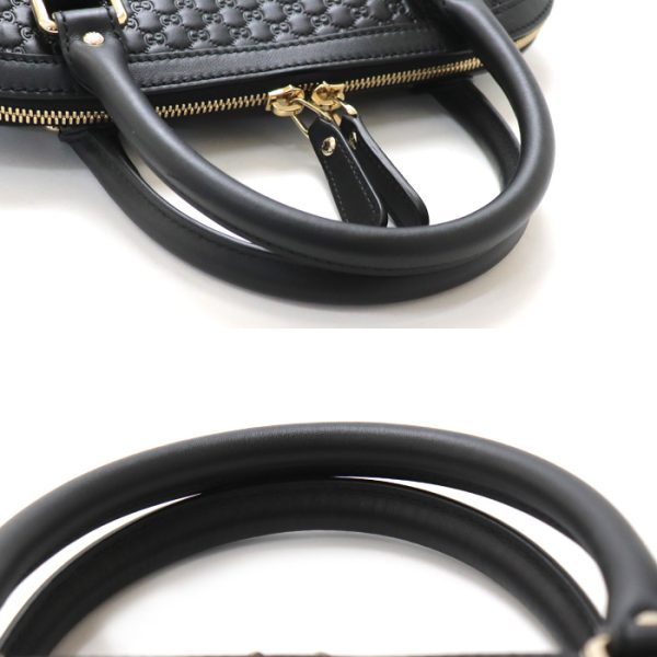 sb23 1006 26 5 Gucci Micro Guccisima 2way Shoulder Bag Black Striped Leather