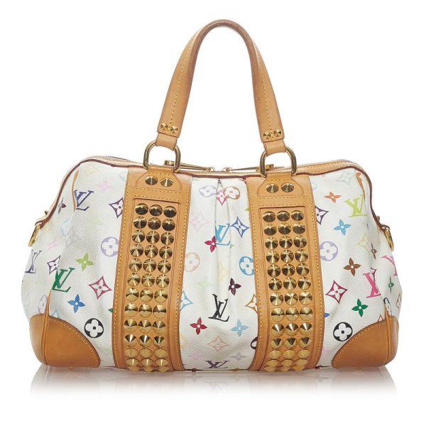 vjppt0w8v7s8huve 3 Louis Vuitton Courtney MM Shoulder Multicolor Leather White