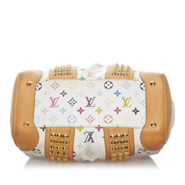 vjppt0w8v7s8huve 4 Louis Vuitton Courtney MM Shoulder Multicolor Leather White