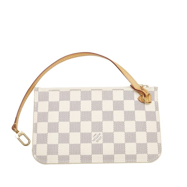 zs22j5gbz3wqjona 12 Louis Vuitton Damier Azur Neverfull PM Tote Handbag White PVC Leather