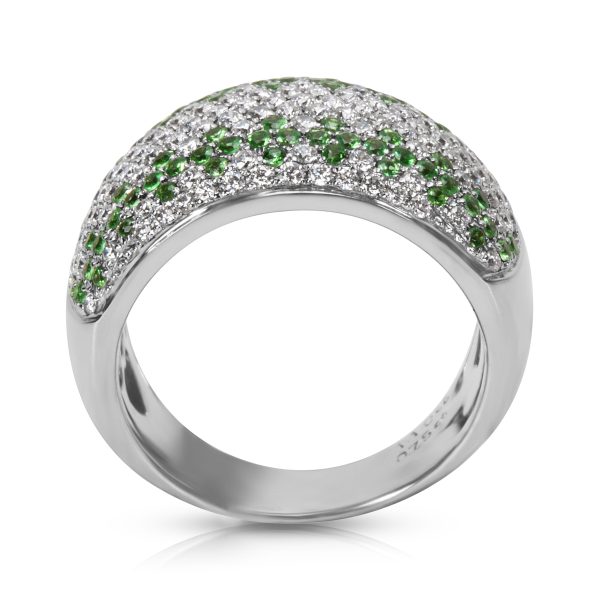 005953 pv ada1d126 8d82 4690 a816 d643d06d9653 BRAND NEW Diamond and Peridot Fashion Ring in 18K White Gold 110 CTW