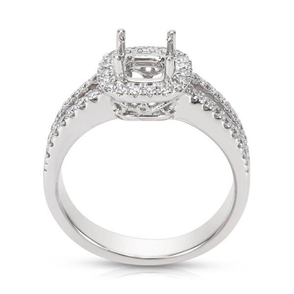 006488 pv 98177ac7 f4d7 45ec 979b 7633eba23368 BRAND NEW Diamond Halo Engagement Ring Setting in 18KT White Gold 034 CTW